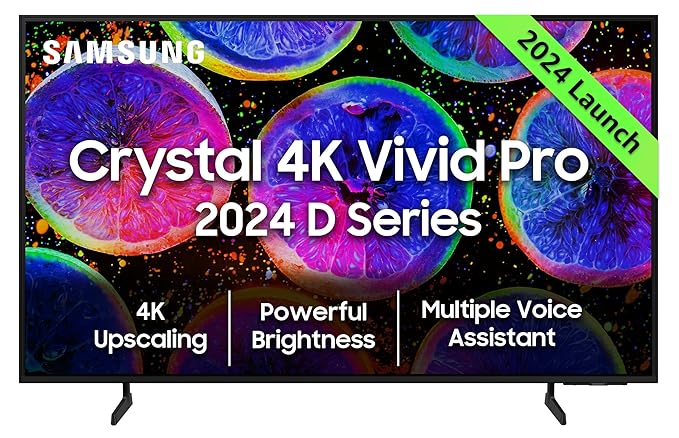 Samsung 163 cm (65 inches) D Series Crystal 4K Vivid Pro Ultra HD Smart LED TV UA65DUE77AKLXL (Black)