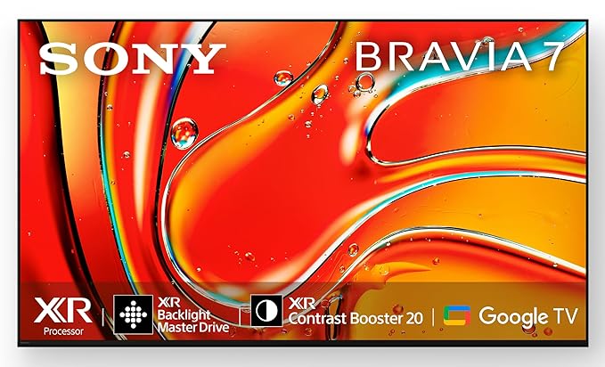 Sony 164 cm (65 inches) BRAVIA 7 4K Ultra HD AI Smart Mini LED Google TV K-65XR70 (Black)